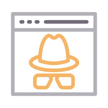 hacker düz çizgi simgesi