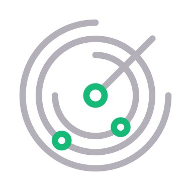 uydu düz çizgi simgesi