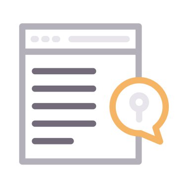 tarayıcı düz çizgi simgesi