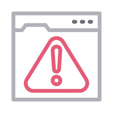 uyarı düz çizgi simgesi