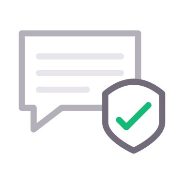 sohbet düz çizgi simgesi