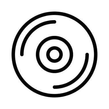 DVD vektörü ince çizgi simgesi