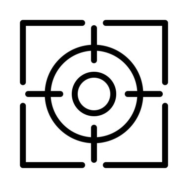 odaklanmak vektör ince çizgi simgesi