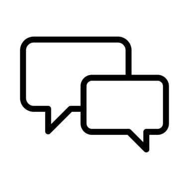 konuşma vektörü ince çizgi simgesi