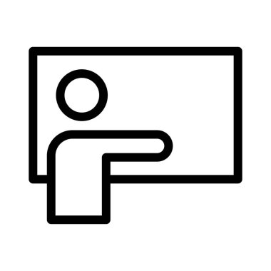 tahta vektörü ince çizgi simgesi