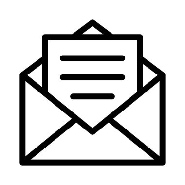 mesaj vektörü ince çizgi simgesi