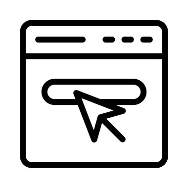 Web sayfası ince çizgi simgesi