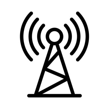 Sinyal vektörü ince çizgi simgesi