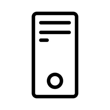 bilgisayar vektörü ince çizgi simgesi