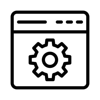 tarayıcı vektörü ince çizgi simgesi