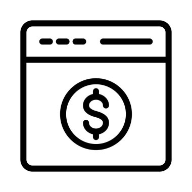 çevrimiçi vektör ince çizgi simgesi