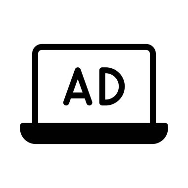 Pazarlama vektörü glyph düz simgesi