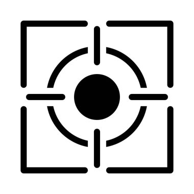 Odaklanma vektörü düz simgesi