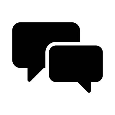 sohbet vektörü düz simgesi