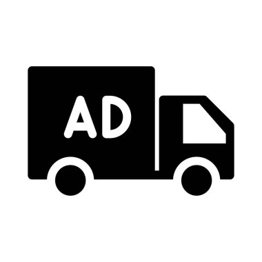 Pazarlama vektörü glyph düz simgesi