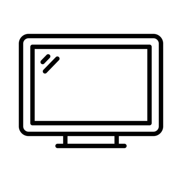 Icono Línea Delgada Vector Lcd — Vector de stock