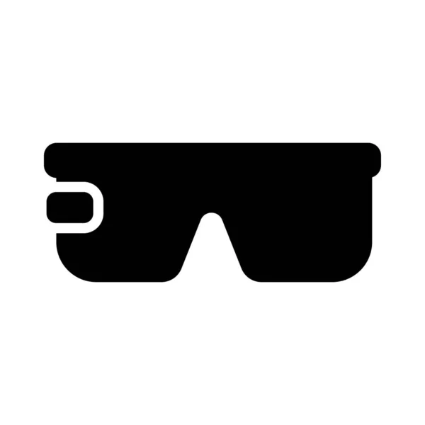 Óculos Vetor Glifo Plana Ícone — Vetor de Stock