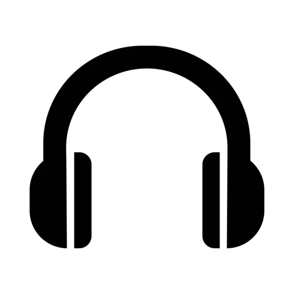 Kulaklık Vektör Düz Simge — Stok Vektör