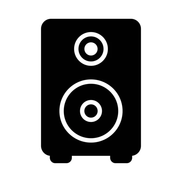 Speaker Vector Glyph Flat Icon — Stock Vector