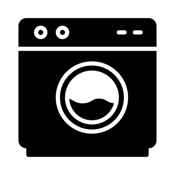 Machine Vector Glyph Flat Icon — Stock Vector