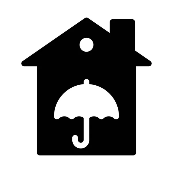 Huis Vector Hiëroglief Plat Pictogram — Stockvector