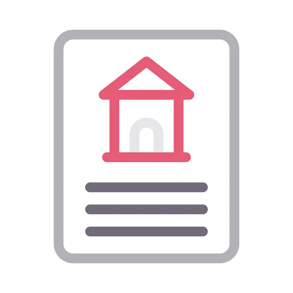 House Vector Flat Line Icon — 스톡 벡터