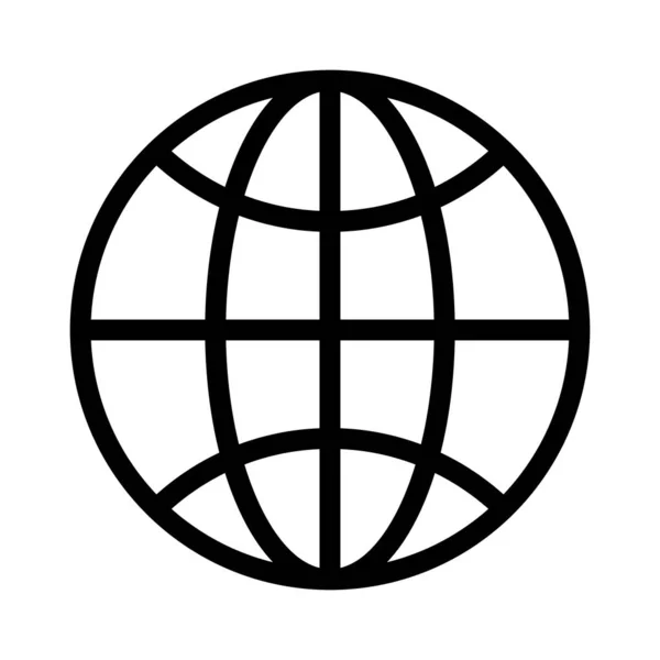 Παγκόσμιο Διάνυσμα Λεπτή Γραμμή Εικονίδιο — Διανυσματικό Αρχείο