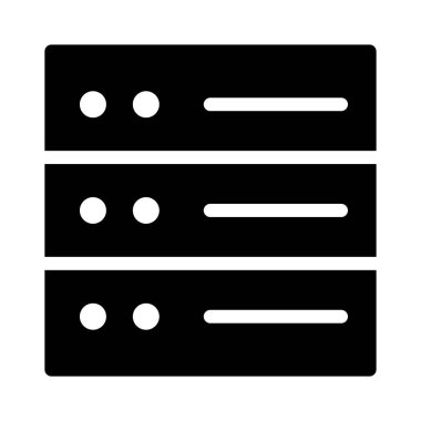 veritabanı vektör düz simgesi