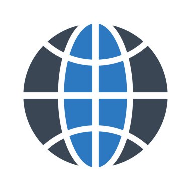 dünya vektör renk simgesi