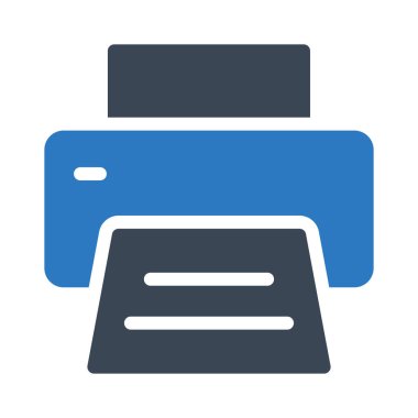 yazdırma vektörü renk simgesi