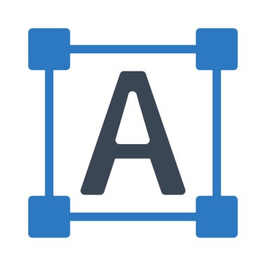 metin vektörü renk simgesi