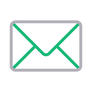 ileti vektörü düz çizgi simgesi