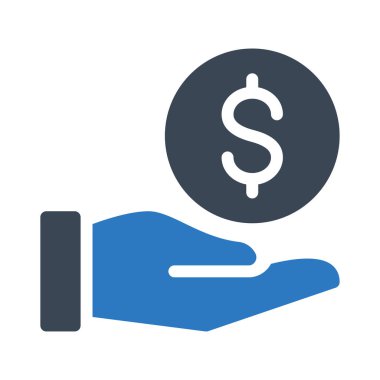 Dolar vektör renk simgesi