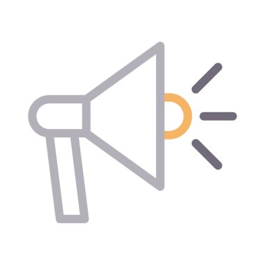 hoparlör vektörü düz çizgi simgesi