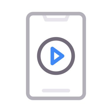 vektör düz çizgi simgesini çal