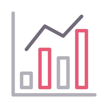 grafik vektörü düz çizgi simgesi