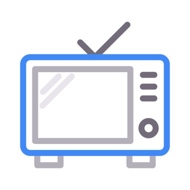 anten vektörü düz renk çizgisi simgesi