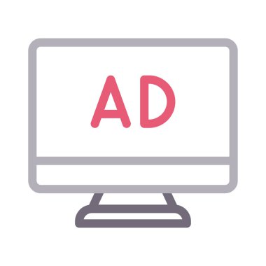 pazarlama vektörü düz çizgi simgesi