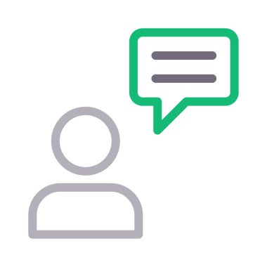 yorum vektörü düz çizgi simgesi