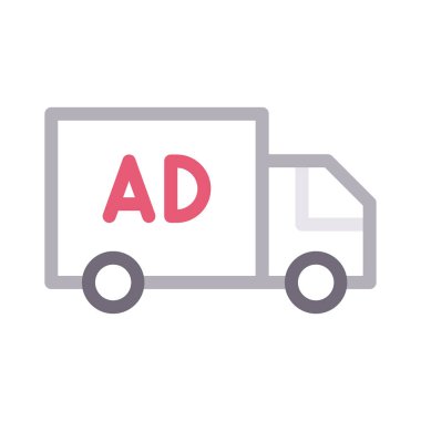 pazarlama vektörü düz çizgi simgesi