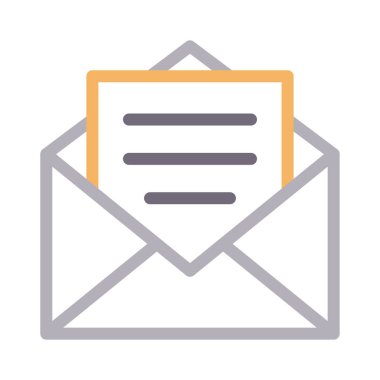 ileti vektörü düz çizgi simgesi