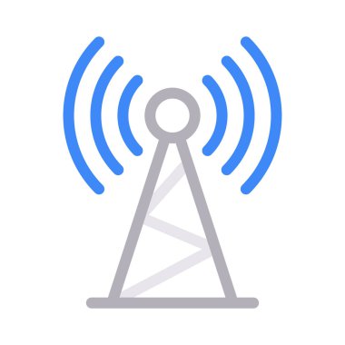 sinyal vektörü düz çizgi simgesi