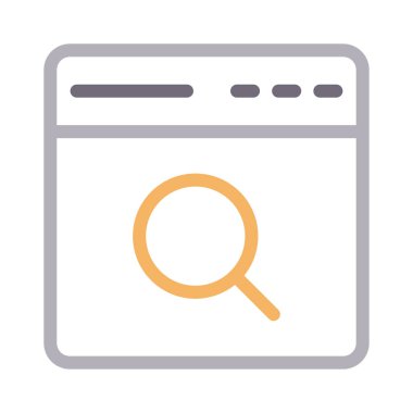 arama vektörü düz çizgi simgesi