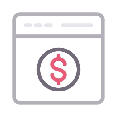 çevrimiçi vektör düz çizgi simgesi   