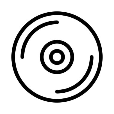 DVD vektörü ince çizgi simgesi