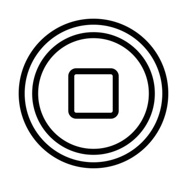 video vektörü ince çizgi simgesi