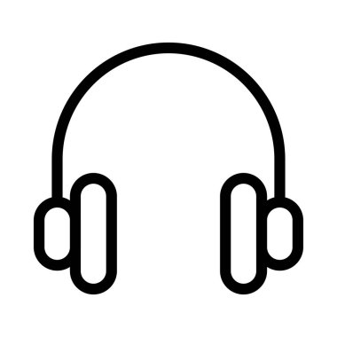 kulaklık vektörü ince çizgi simgesi