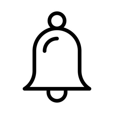 çan vektörü ince çizgi simgesi