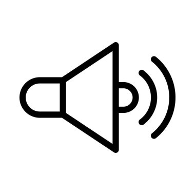 ses vektörü ince çizgi simgesi