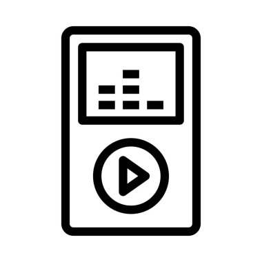 mp3 vektör ince çizgi simgesi